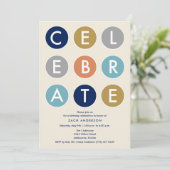 メンズバースデ祝ィパーティー招待状 招待状 (スタンド正面)