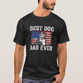 メンズバ最高のルネズマウンテンパパエバーアメリカン国旗 Tシャツ