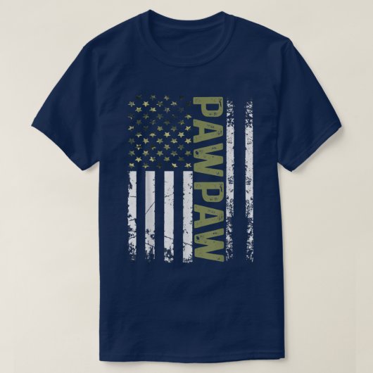 メンズパカッコいいープアメリカ愛国米国国旗Fathe Tシャツ (デザイン正面)
