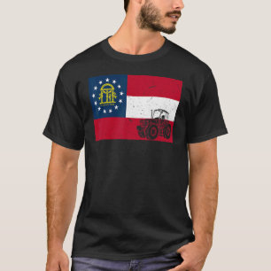メンズパトリオティック農家ウサ州農業トラクターゲ Tシャツ