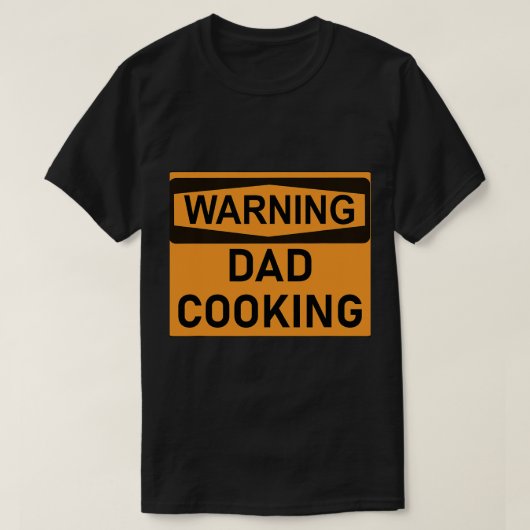 メンズパパおもしろい料理警告のBBQグリル調理器 Tシャツ (デザイン正面)