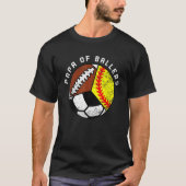 メンズパパのボールボールソフトボールサッカーサッカーPa Tシャツ (正面)