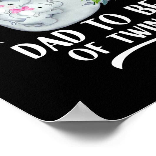 メンズパパの双子の双子の双子の赤ちゃん女の子ゾウになる ポスター (角)