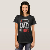 メンズパパの娘の娘の父の日誕生 Tシャツ (正面フル)