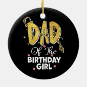 メンズパパの誕生日ガールドーターマッチング セラミックオーナメント (裏面)