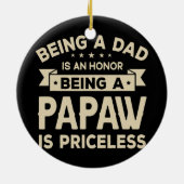 メンズパパは名誉PAPAWは セラミックオーナメント (裏面)