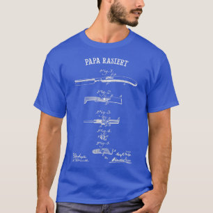 メンズパパカシェードヘアドレッサーレザースケッチ理容師 Tシャツ