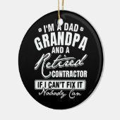 メンズパパグランドパ退職したと契約者おもしろい セラミックオーナメント (左)