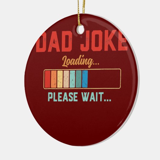 メンズパパジョーク待って待ってパパのお父さん セラミックオーナメント (左)