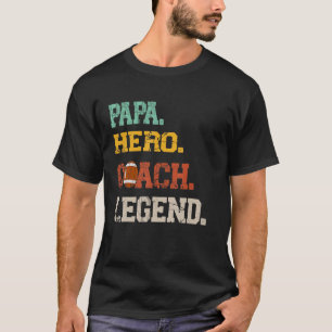 メンズパパヒーローコーチレジェンドサッカーファーザーデーF Tシャツ