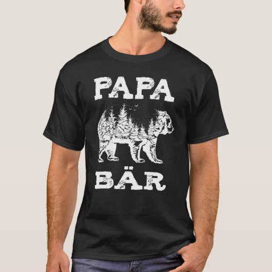 メンズパパベアーフォレストデザイン Tシャツ (正面)