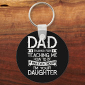 メンズパパ教え男になる方法を教えてくれてありがとう キーホルダー (正面)