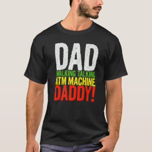 メンズパパ歩くトーキングATMマシンダディパパPapa F Tシャツ