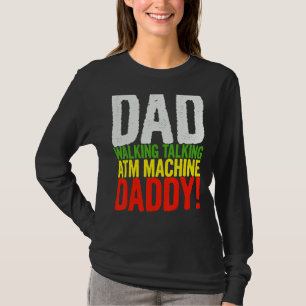メンズパパ歩くトーキングATMマシンダディーパパ Tシャツ