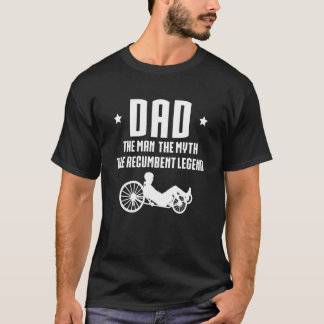 メンズパパ男ザ神話ザ逆曲げ自転車レゲン Tシャツ