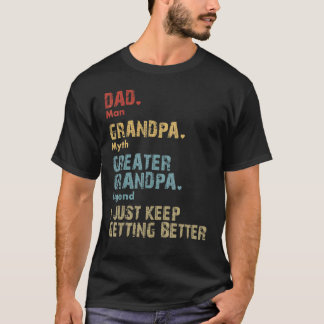 メンズパパ素晴らしグランパ最高のグンパ父の日f tシャツ