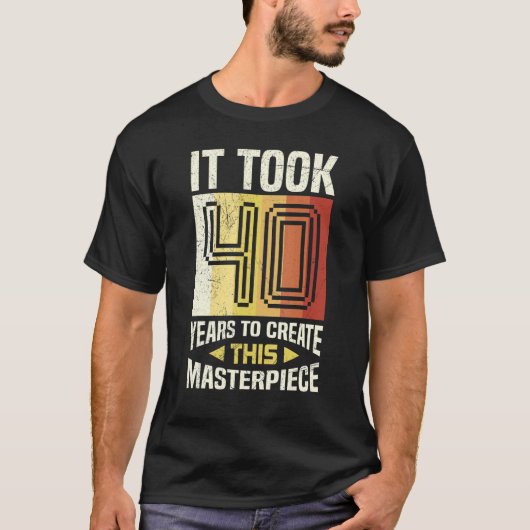 メンズパパ誕生日40年最高傑作 Tシャツ (正面)