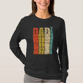 メンズパパ2人の子供と2回のパパ数学先生 Tシャツ