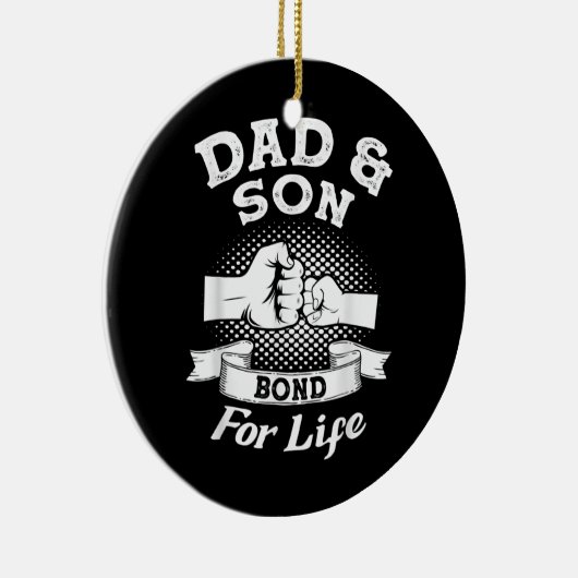メンズパパ&ライフファーザーのための息子の絆 セラミックオーナメント (右)