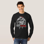 メンズパピサウルスレックス恐竜パピサウルス父 Tシャツ (正面フル)