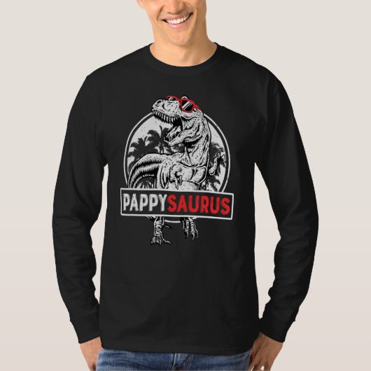メンズパピサウルスレックス恐竜パピサウルス父 Tシャツ (正面)
