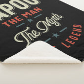 メンズパポウシャツギフト：男の神話の伝説 シェルパブランケット (3/4)