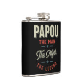 メンズパポウシャツギフト：男の神話の伝説 フラスク (右)