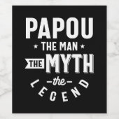 メンズパポウ男の神話の伝説のギフト ワインラベル (シングルラベル)