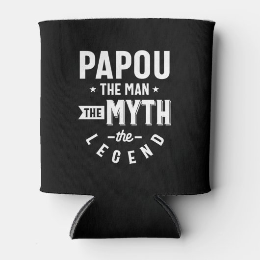 メンズパポウ男の神話の伝説のギフト 缶クーラー (正面)