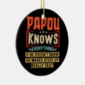 メンズパポオグランパおもしろいー全知 セラミックオーナメント (右)