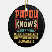 メンズパポオグランパおもしろいー全知 セラミックオーナメント (左)