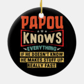 メンズパポオグランパおもしろいー全知 セラミックオーナメント (裏面)