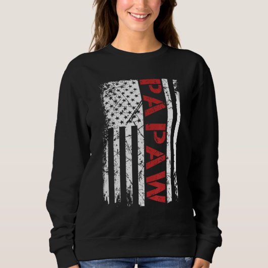 メンズパポーヴィンテージ米国旗パパパパ スウェットシャツ (正面)