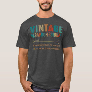 メンズパラプロフェッショナル名詞ヴィンテージレトロスタイル Tシャツ