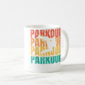 メンズパルクールフリーランニング コーヒーマグカップ (正面右)