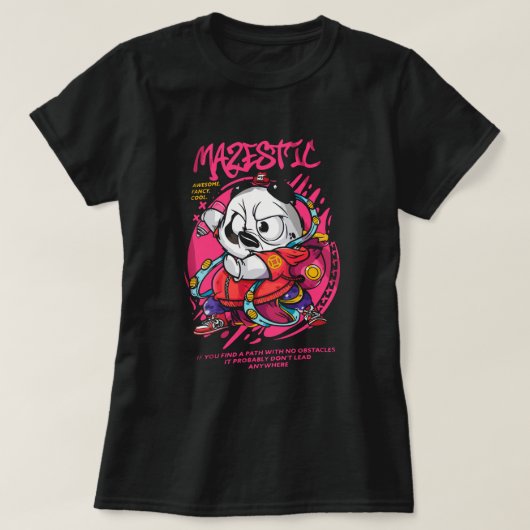 メンズパンダ日本のプリントTシャツ Tシャツ (デザイン正面)