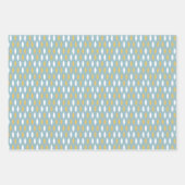 メンズパントーングレー金ゴールドブルーセット3 ラッピングペーパーシート (正面2)