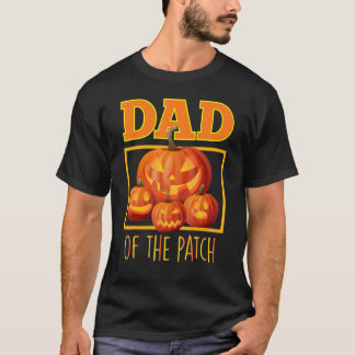 メンズパンプキンハロウィーンパパのパッチ・ジャック・オラ Tシャツ