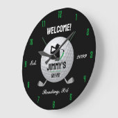 メンズパーソナライズされたクラシックバー ラージ壁時計 (傾斜)