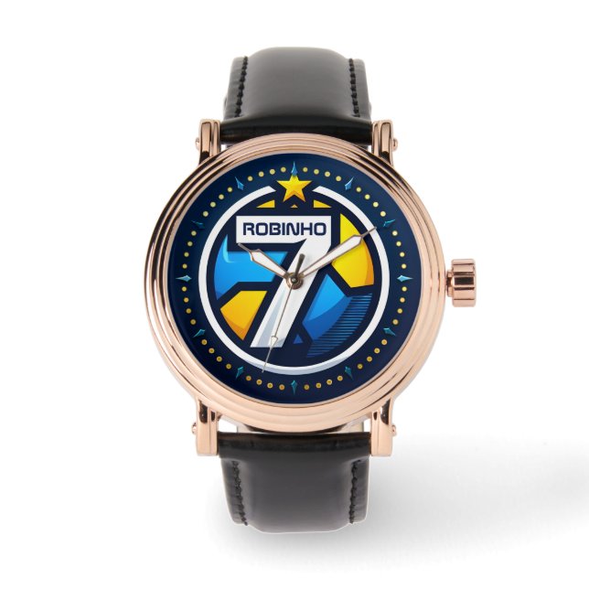 メンズパーソナライズされたサッカーの腕時計ナンバー7 腕時計 (正面)