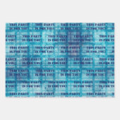 メンズパーソナライズ誕生日ことわざ3青 ラッピングペーパーシート (正面2)