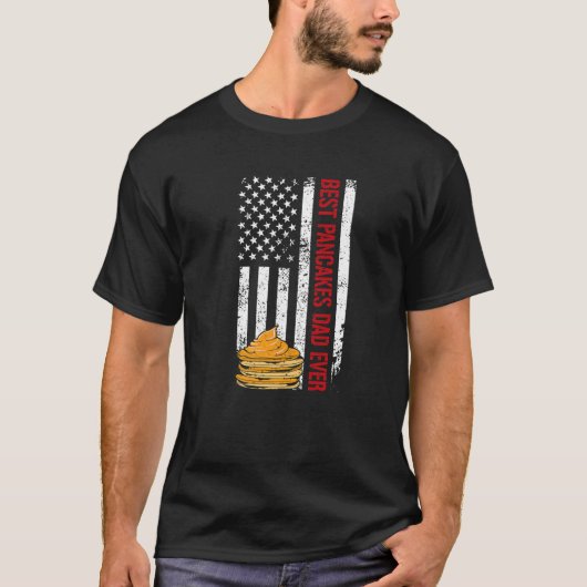 メンズパ最高のンケーキパパエバー Tシャツ (正面)