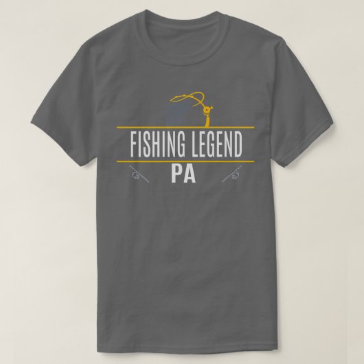 メンズパ魚釣りレジェンド祖父 Tシャツ (デザイン正面)