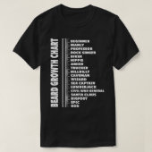 メンズヒゲ成長チャート長さ定規かわいいジョークおもしろい Tシャツ (デザイン正面)