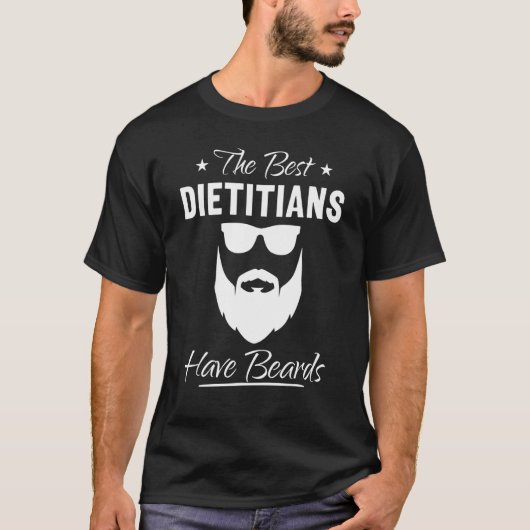 メンズヒゲ栄養士最高のはBを持つ Tシャツ (正面)