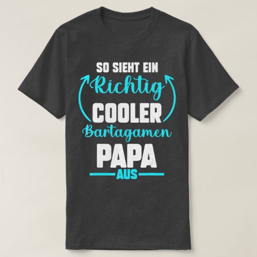 メンズヒゲ竜パパ父の日パパひげ Tシャツ (デザイン正面)