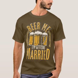 メンズビおもしろいールドリンク結婚ズ結婚新郎Ba Tシャツ