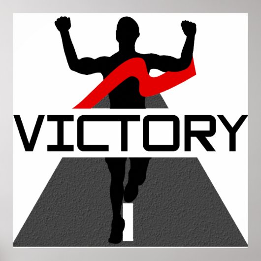 メンズビクトリーランナーポスター ポスター (正面)