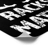 メンズビッグラックマターおもしろいディアバック狩りメンズ ポスター (角)