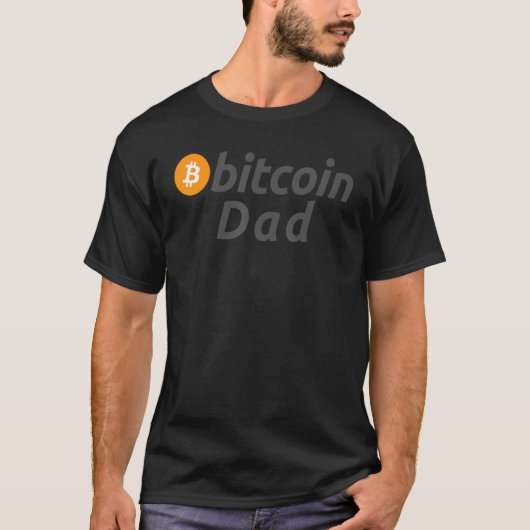 メンズビットコインパパ暗号パパ暗号通貨ホテルB Tシャツ (正面)